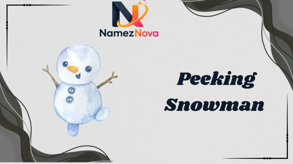 Peeking Snowman 